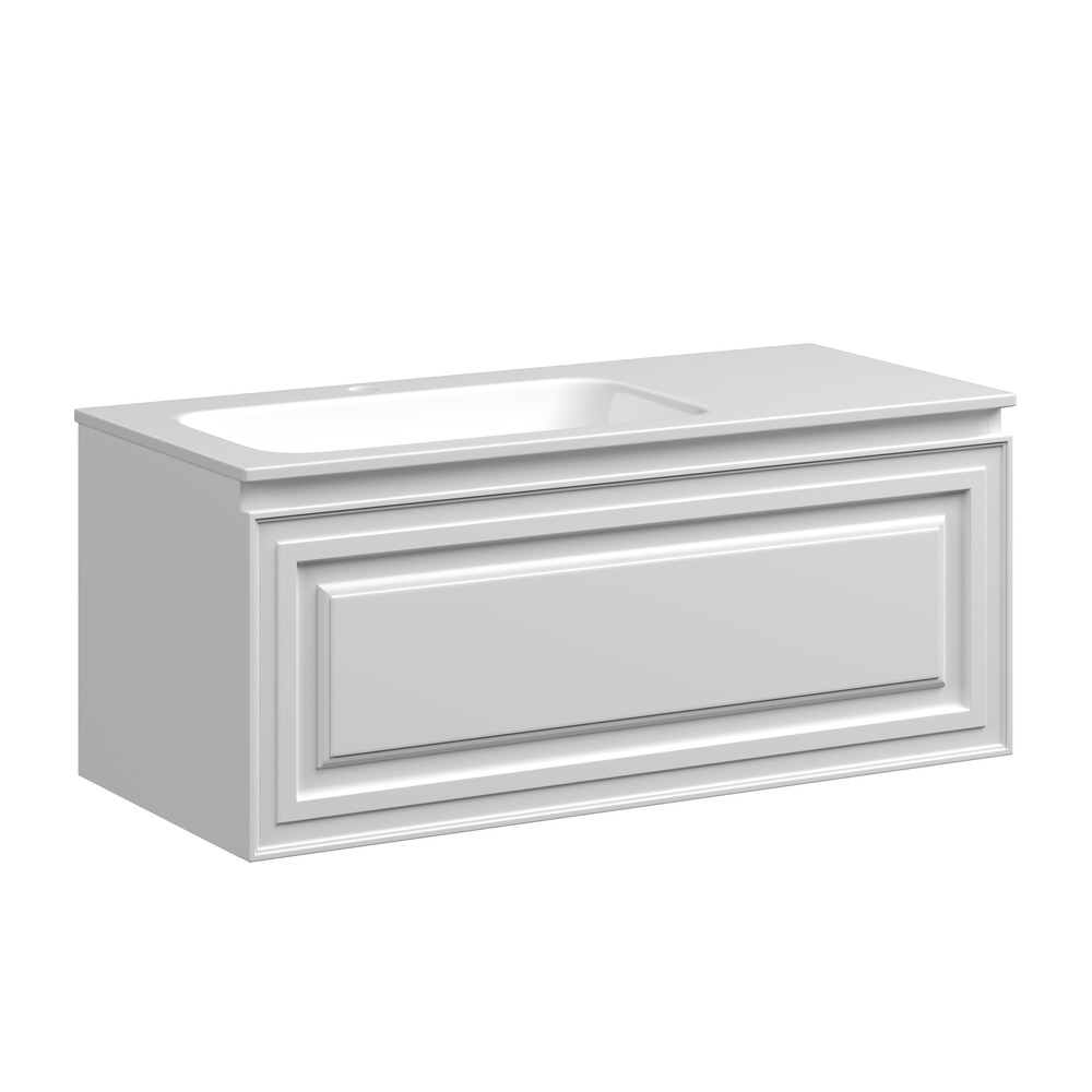 Тумба с раковиной SANCOS Very 100 подвесная левая bianco VR100LW+CN7014