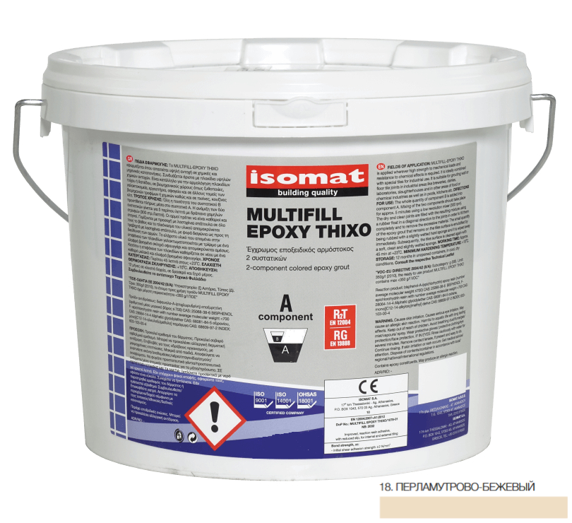 

Затирка Isomat Multifill-Epoxy Thixo 18 Перламутрово-бежевый 3кг