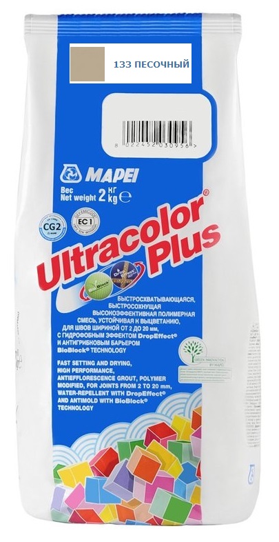 

Затирка Mapei Ultracolor Plus №133 (Песочный) 2 кг