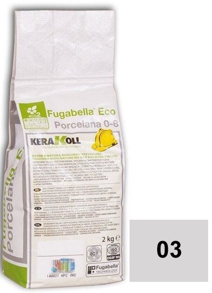 

Затирка Kerakoll Fugabella Eco Porcelana цементная 03 Pearl Grey 2кг