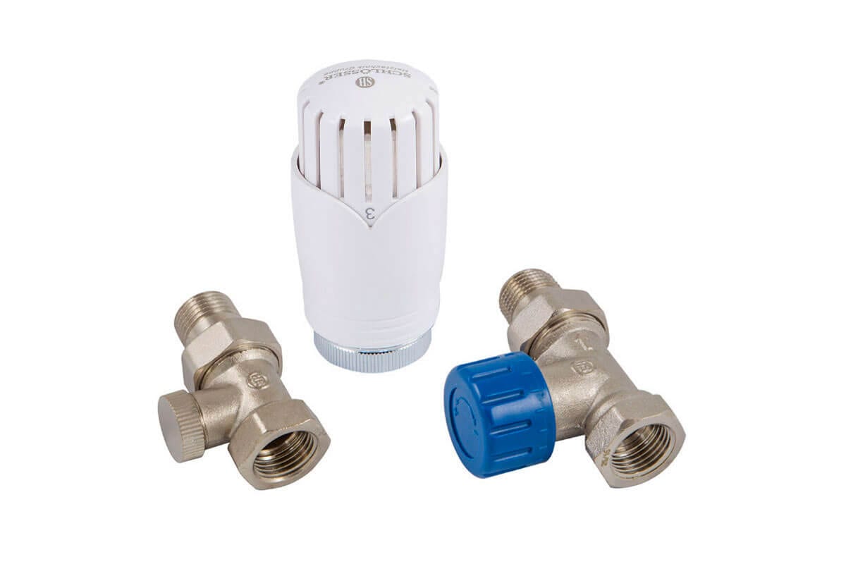 Schlosser Комплект проходной DN15 GZ1/2 x GW1/2 с термоголовой 600100002