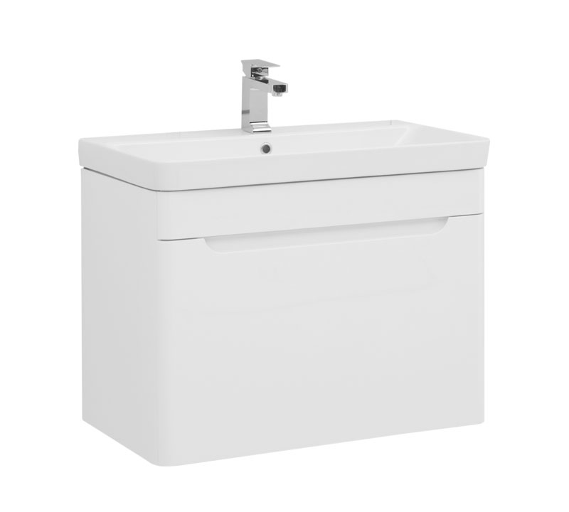 

Тумба с раковиной Aquanet София 80 подвесная, белый 00199869+00182312