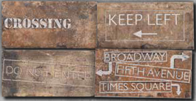 

Керамогранит Serenissima New York Road Signs Mix Chelsea декор 10x20