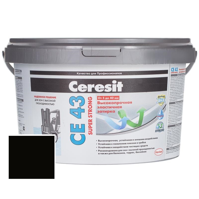

Затирка Ceresit СЕ 43/2 Super Strong высокопрочная Графит 16 (2 кг)
