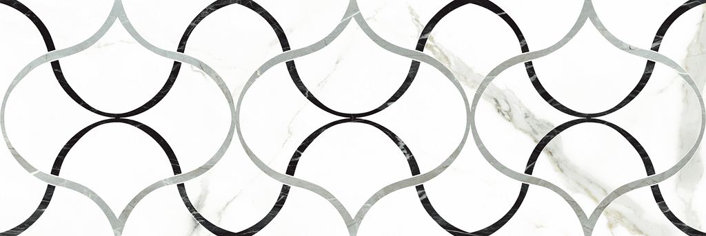 

Керамическая плитка Undefasa Royal Gold Gloss Decorado Elegance настенная 25х75