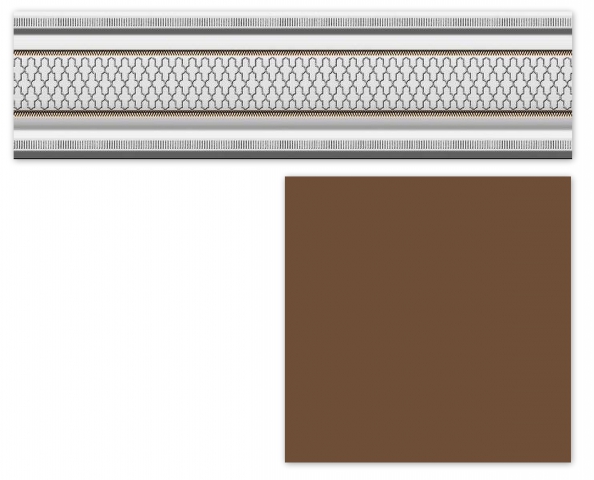 

Керамическая плитка Heralgi Garden Cenefa Classic Marron Бордюр 8х30
