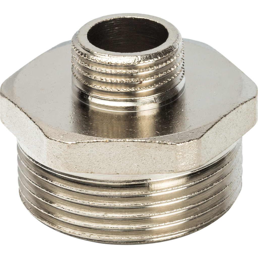 STOUT Ниппель переходной НН 1 1/4" x 1/2" никелированный