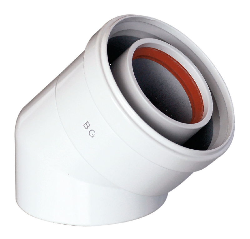 

BAXI KHG Коаксиальный DN 60/100 отвод 45° (Для котлов MAIN и ECO3 compact)