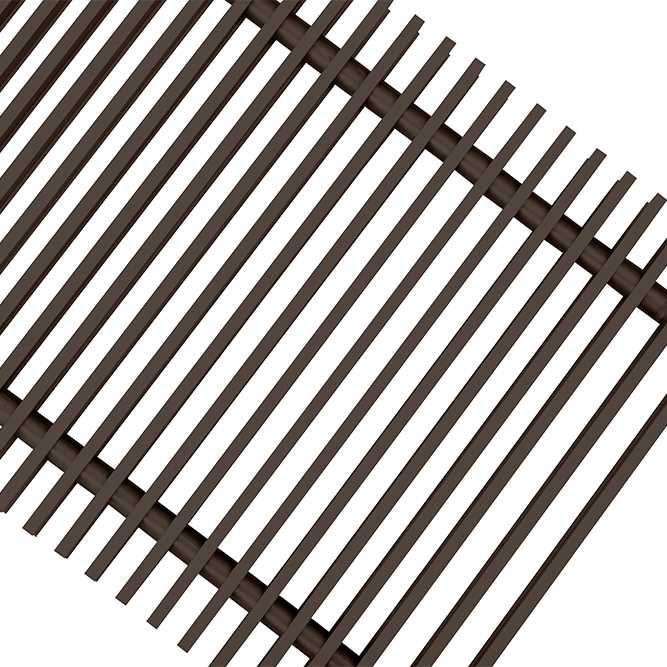 

Декоративная решетка Techno 300x1500/К Алюминиевая Коньяк