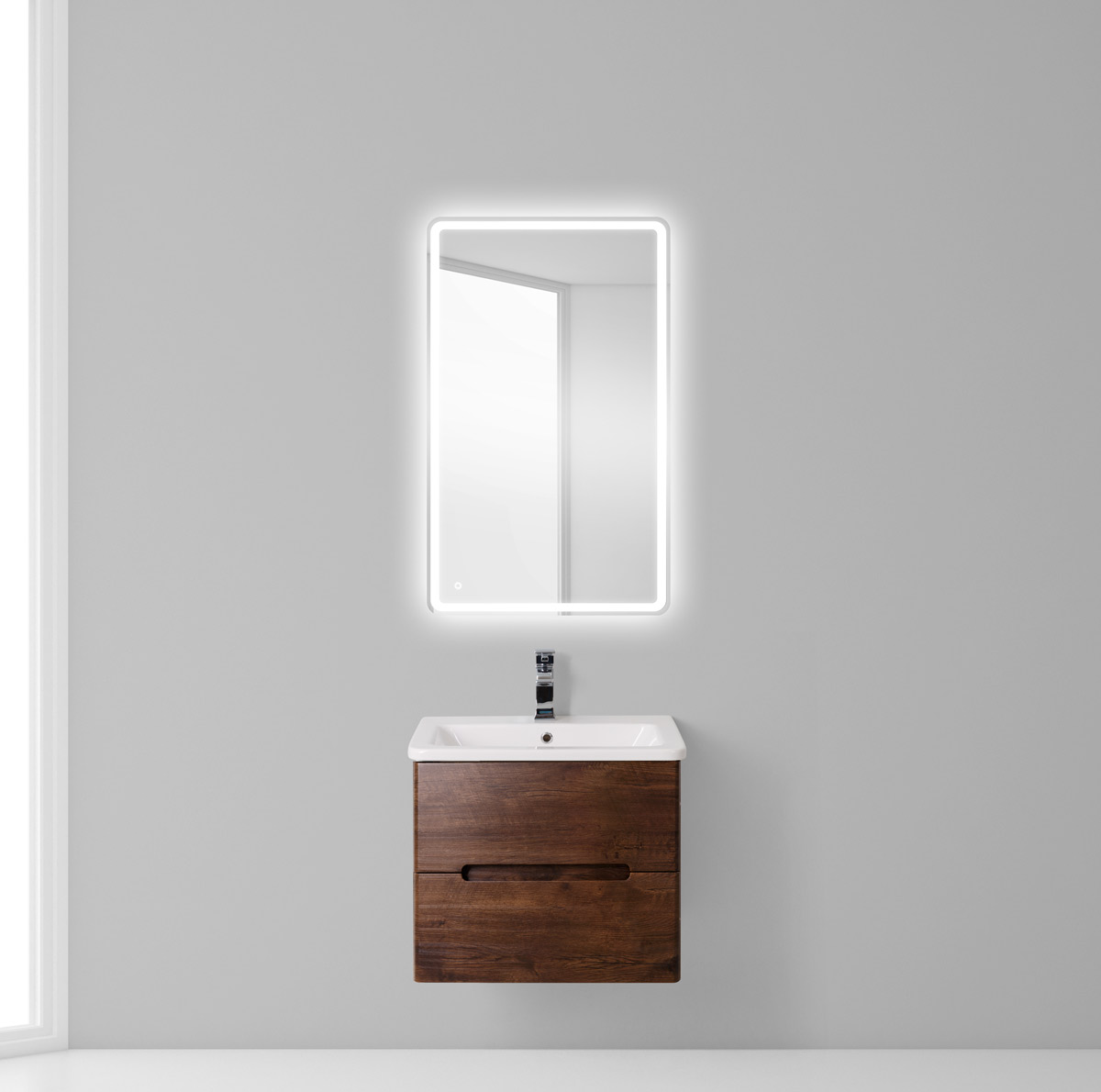 

База под раковину Belbagno LUXURY подвесная 50 LUXURY-500-2C-SO-RW-P Rovere Moro