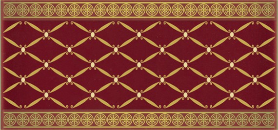 

Керамическая плитка Almera Noblesse Cenefa Delis Burdeos Gold Бордюр 10x20