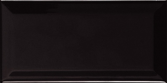 

Керамическая плитка Ape Biselado (Metro) Negro Brillo Настенная 10x20