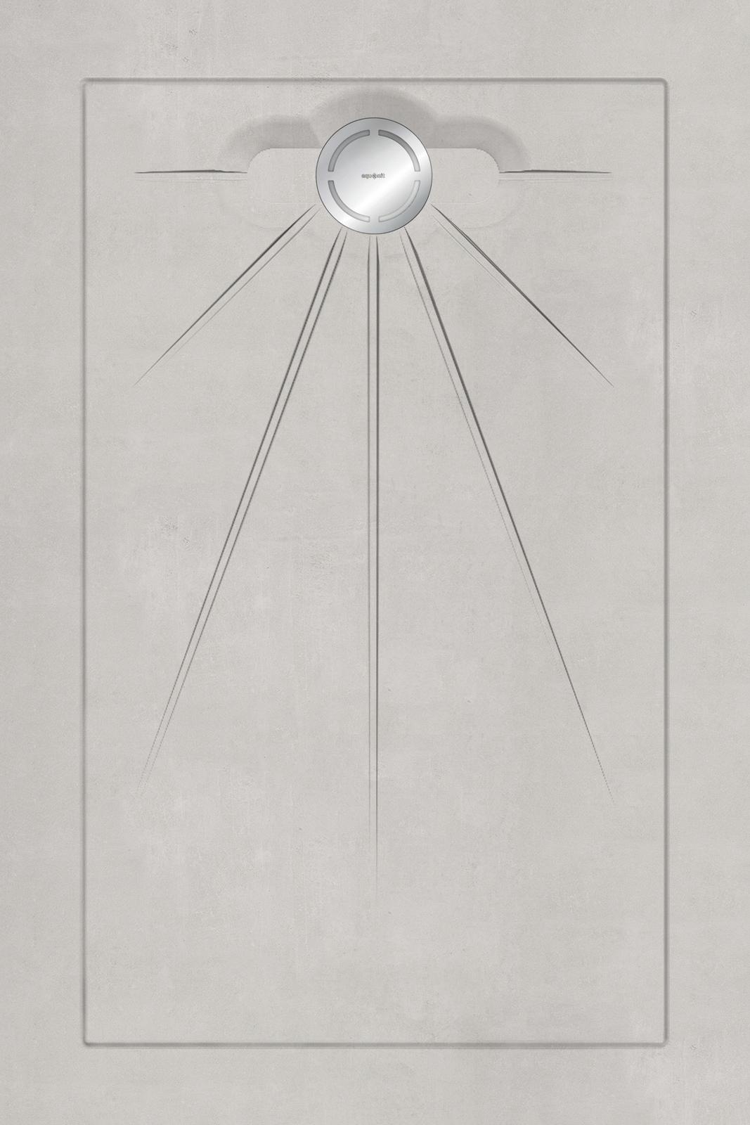 

Душевые поддоны Aquanit Beton White Multi Circle Massive 90x135