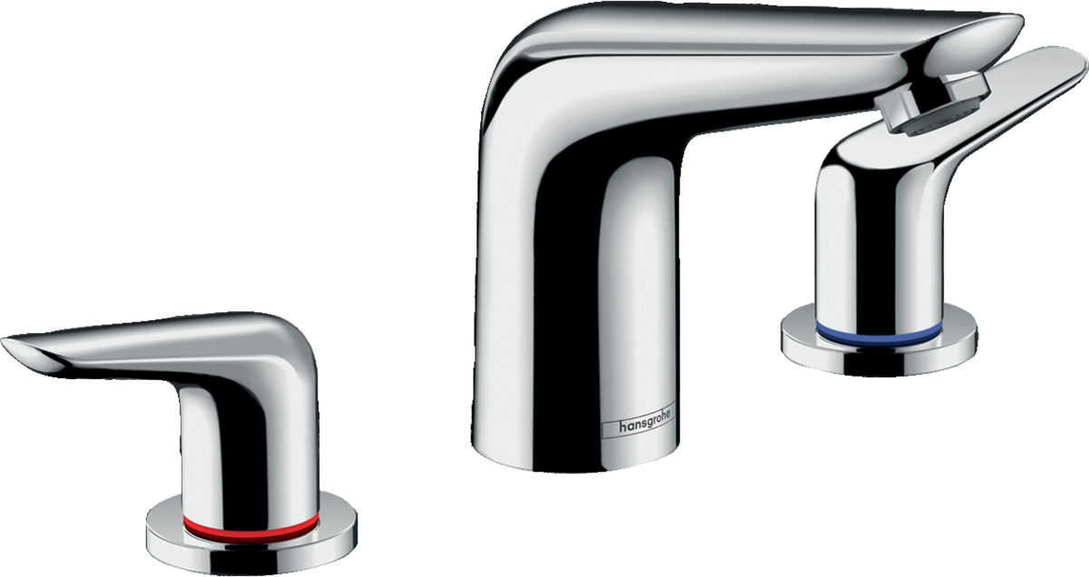 

Смеситель для раковины Hansgrohe Novus 100 на 3 отверстия, со сливным гарнитуром 71140000