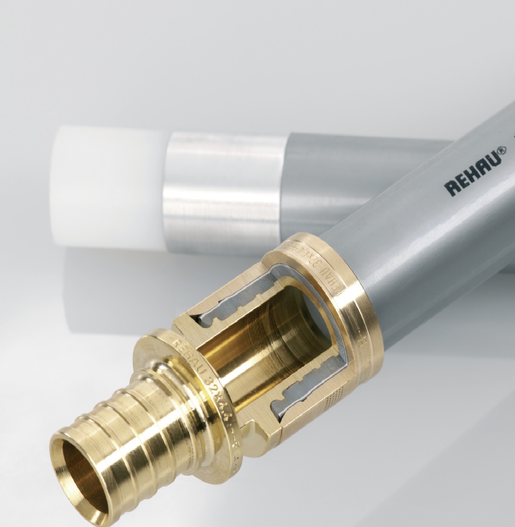 H-js1602f. Труба rehau stabil 16. Фитинг под сшитый полиэтилен. 2 - 1/2" г аксиальная h-s1602f. Аксиальные фитинги рехау.