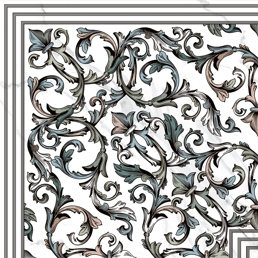 

Керамогранит Pamesa Dec. Giro Malaquita Blanco Rect. 60x60