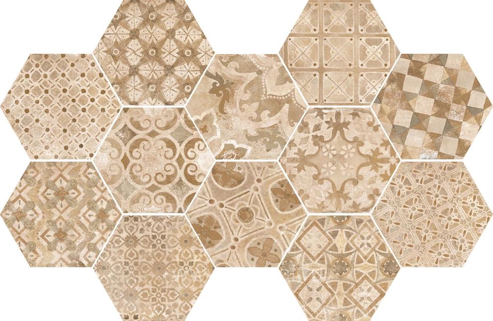 

Керамогранит Ragno Epoca R55U Decoro Cementine Rosa 21х18.2