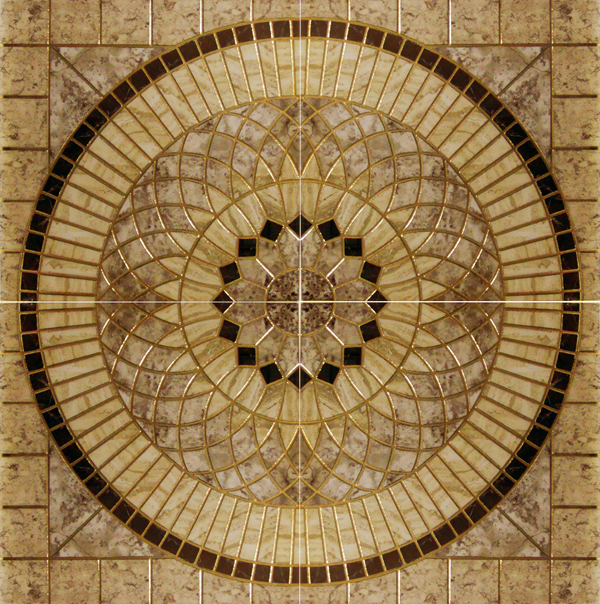

Керамогранит Infinity Ceramic Tiles Rimini Roseton Beige Панно 120x120