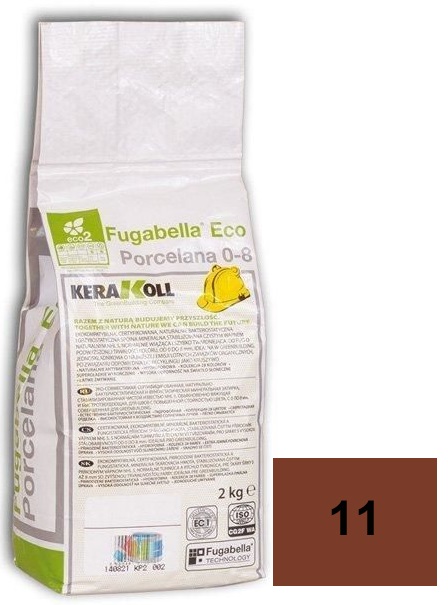 

Затирка Kerakoll Fugabella Eco Porcelana цементная 11 Brown 2кг