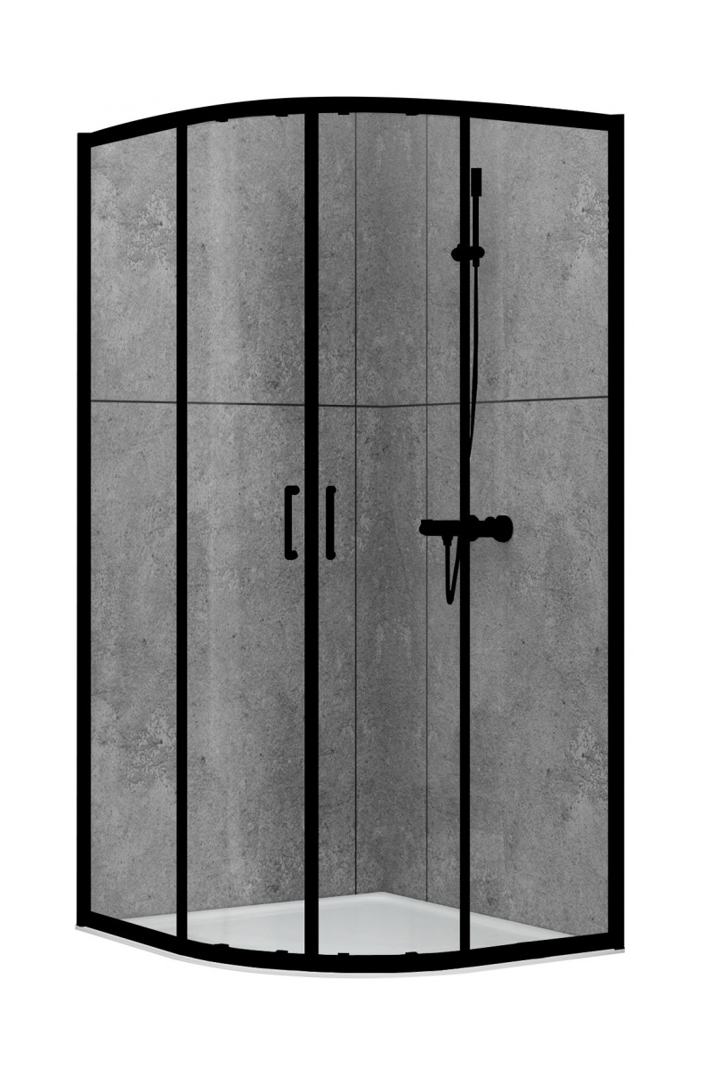 Душевой уголок ABBER Schwarzer Diamant 1900x1000x1000 черный AG01100B