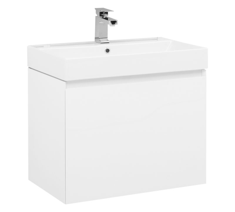 

Тумба с раковиной Aquanet Йорк 70 подвесная, белый 00202093+00198207