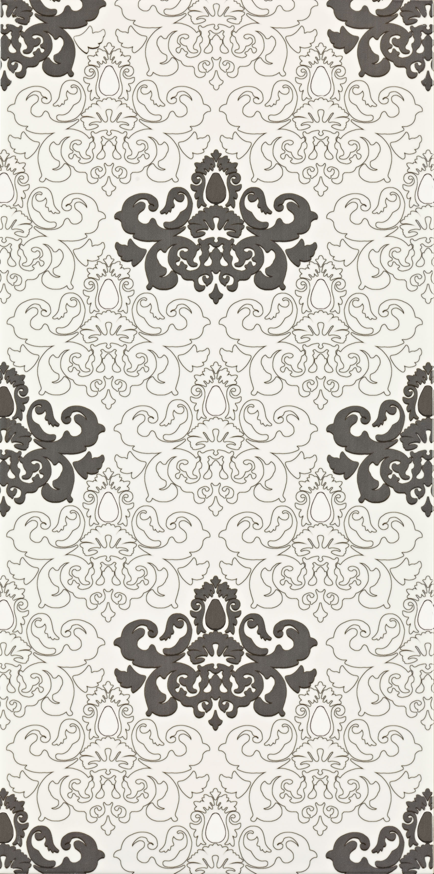 

Керамическая плитка Piemme Elite MRV155 Bianco/Nero Damasco 30x60.2