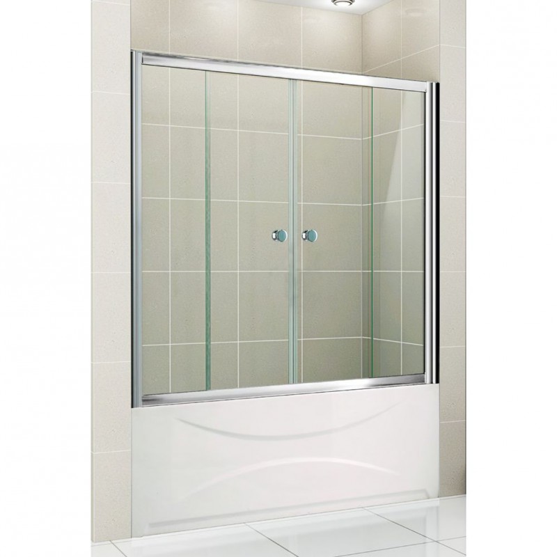 

Душевая шторка на ванну CEZARES PRATICO-VF-2-150/140-C-CR 1400х1500 Хром