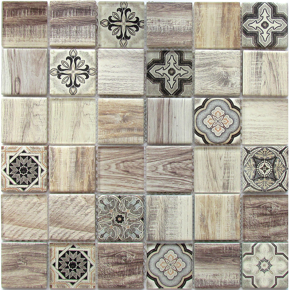 

Стеклянная Мозаика Bonaparte Rabat Beige (6x48x48) 30x30