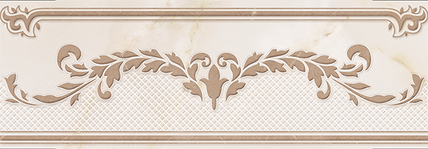 Керамическая плитка Gracia Ceramica Visconti Бордюр бежевый 03 8,5х25