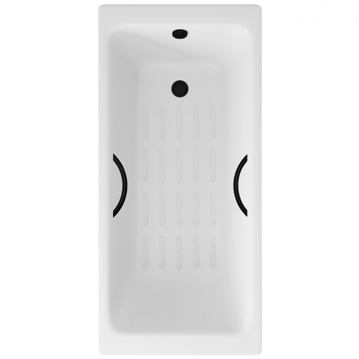 Ванна чугунная Delice Parallel 1600х700 с ручками DLR220504RB-AS