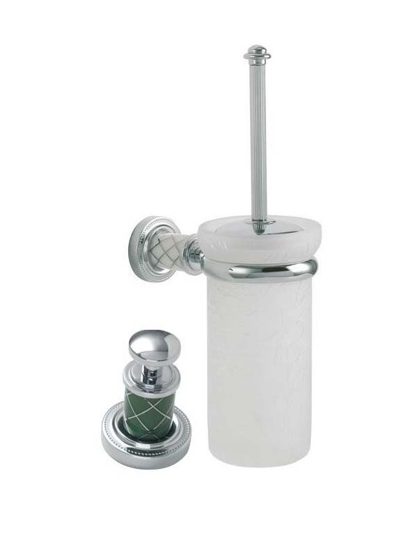 Щетка для унитаза Boheme MURANO CHROME бирюзовый/хром 10913-GR-CR