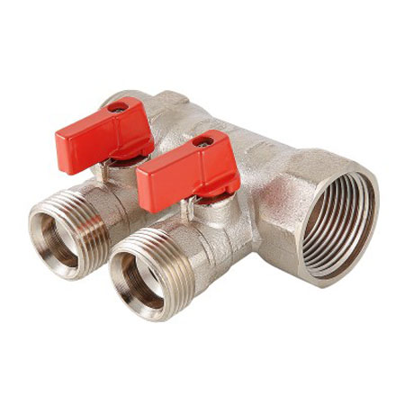 

Коллектор Valtec с отсекающими кранами под евроконус 1" x 3/4" на 2 отвода