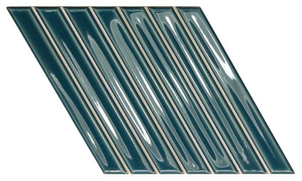 Керамическая плитка Wow Spike Bars A Peacock Blue настенная 15x25,9
