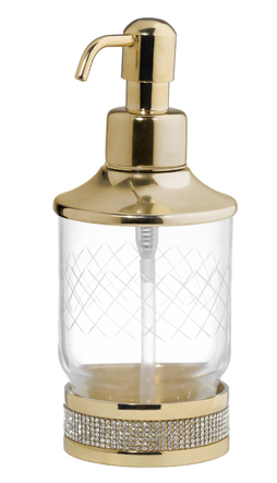 Дозатор для мыла Boheme Royal Cristal золото 10929-G-B