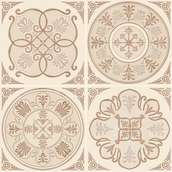 

Керамическая плитка Absolut Keramika Monocolor Set Chalet (4pzs) Панно 10x10