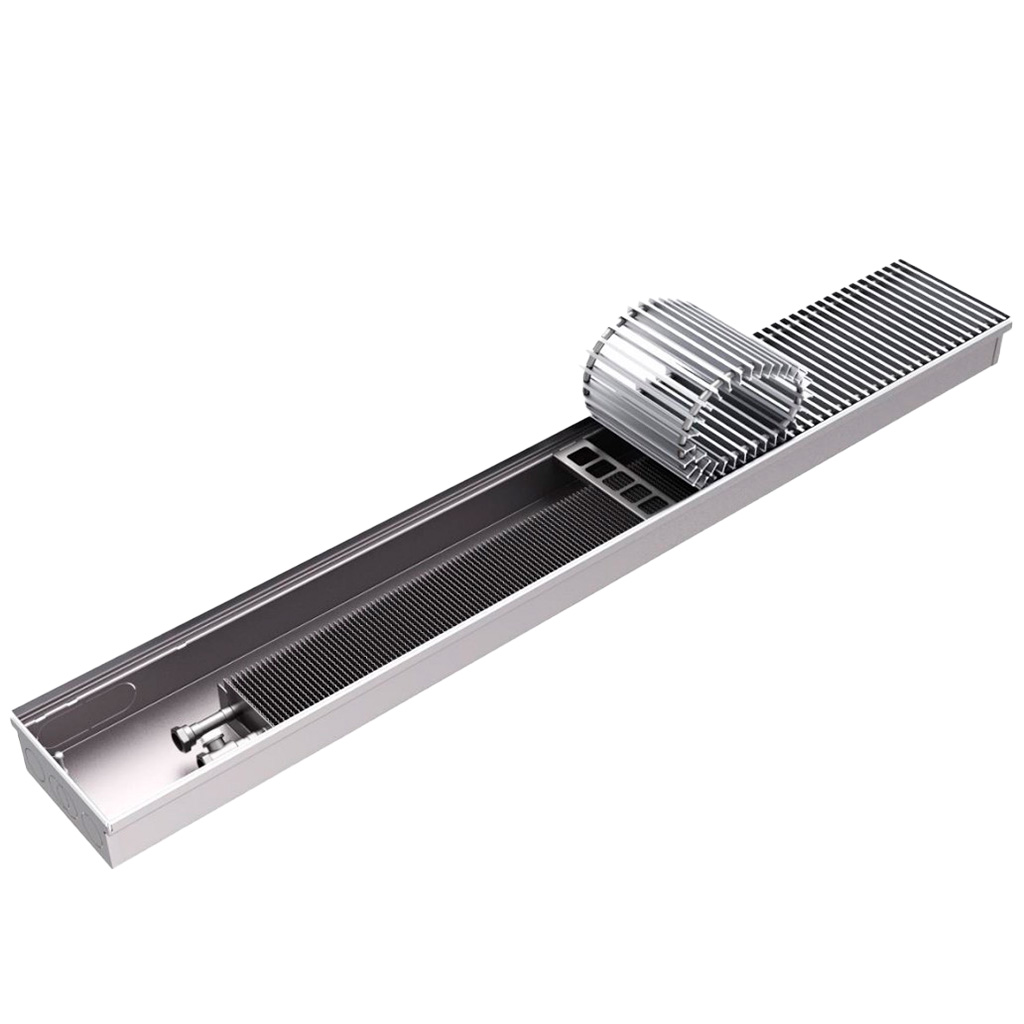 Внутрипольный конвектор Rommer RCN 200/80/2800 с естественной конвекцией