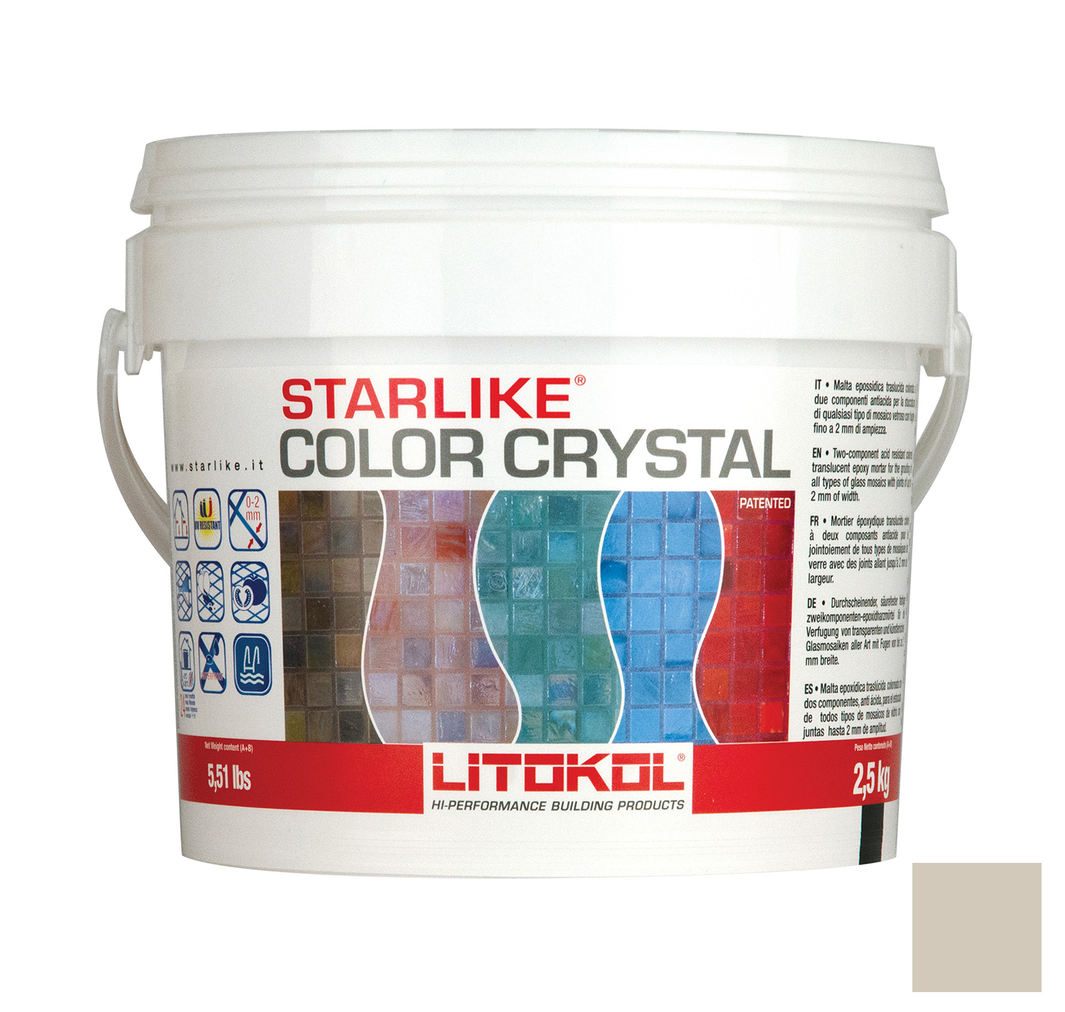 

Затирка Litokol эпоксидная Starlike Color Crystal C.354 Beige Havana 2,5кг