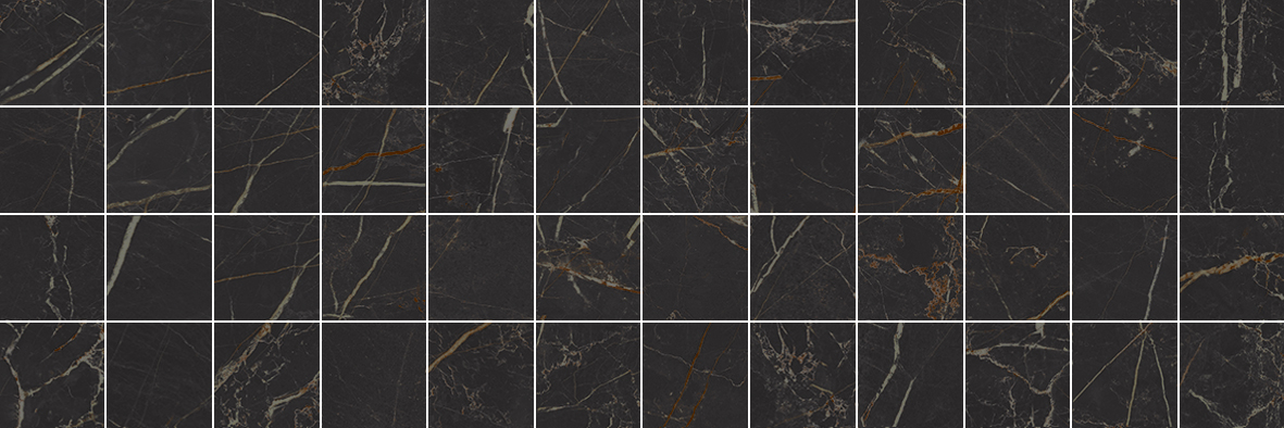 

Керамическая плитка Laparet Royal мозаичный чёрный MM60074 декор 20х60