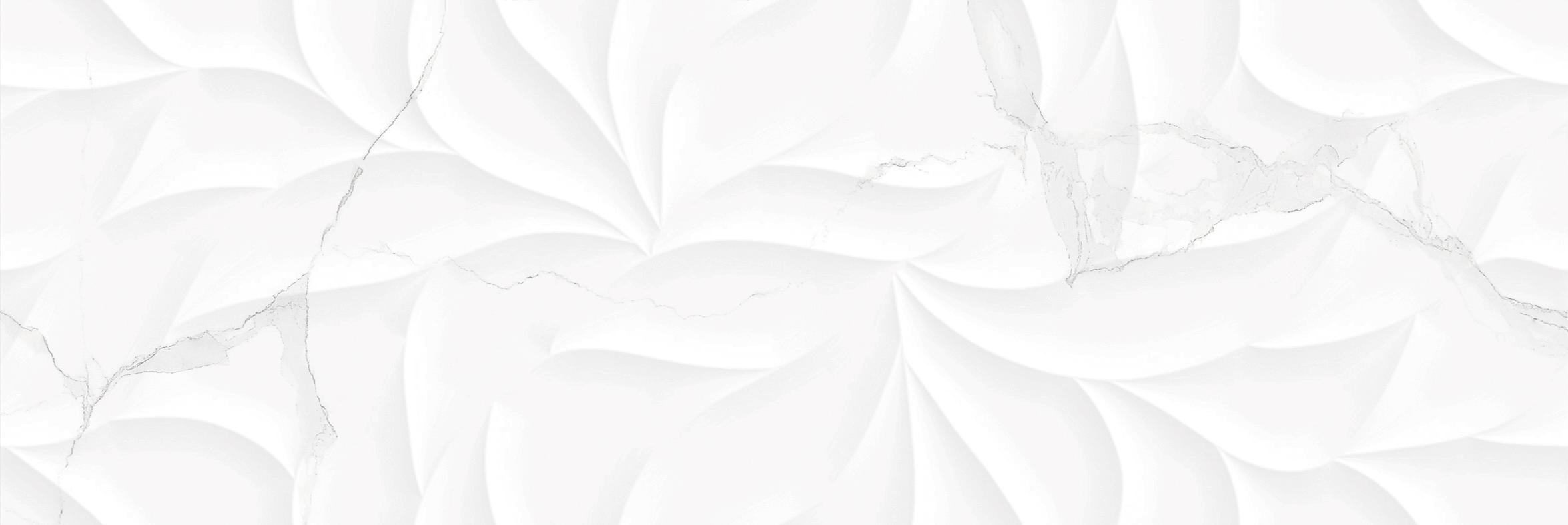 

Керамическая плитка Kerasol Agoda Leaves Blanco Rect настенная 30x90