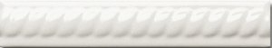 

Керамическая плитка Adex Neri ADNE5157 Trenza PB Blanco Z бордюр 2,5х15