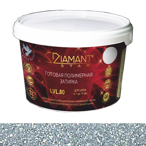 

Затирка Диамант полимерная Diamant Star с метал. добавкой 884 лунное свечение (2 кг)