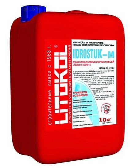 

Litokol Добавка латексная Idrostuk-m для цементных затирочных смесей 10кг