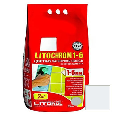 

Затирка Litokol цементная Litochrom 1-6 C.120 Светло-Голубой 2кг