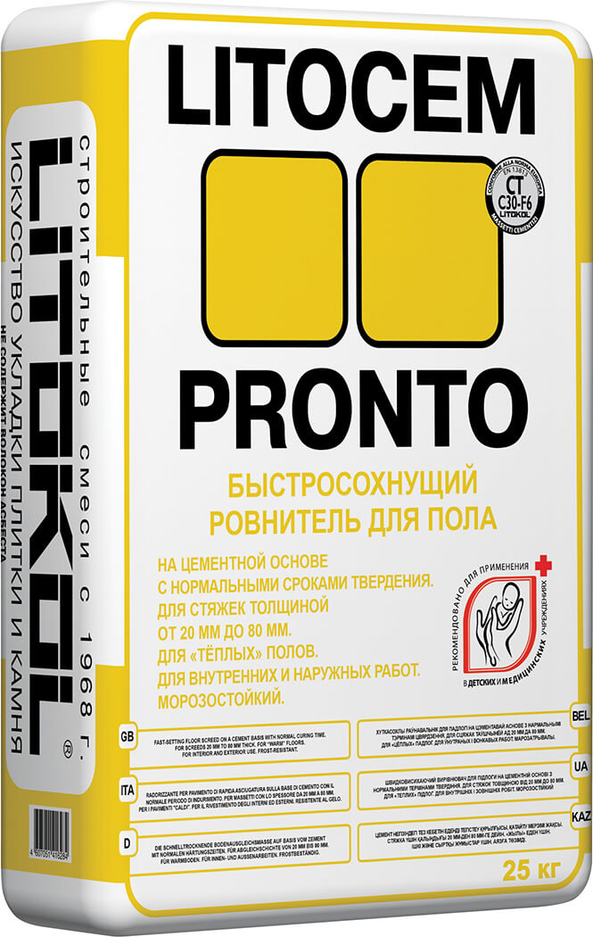 

Наливные Полы Litokol Litocem Pronto 25кг