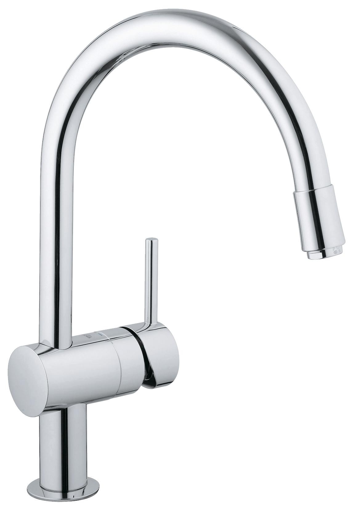 

Смеситель для кухни Grohe Minta с выдвижным C-изливом 32918000