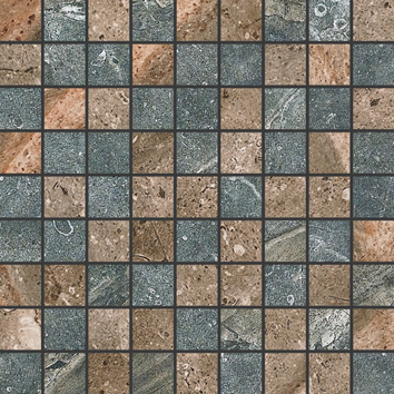 

Керамогранит Kerranova Genesis Mosaic Brown/Dark Grey (Коричневый/Темно-серый) K-105(108)LR/m01 30х30х1