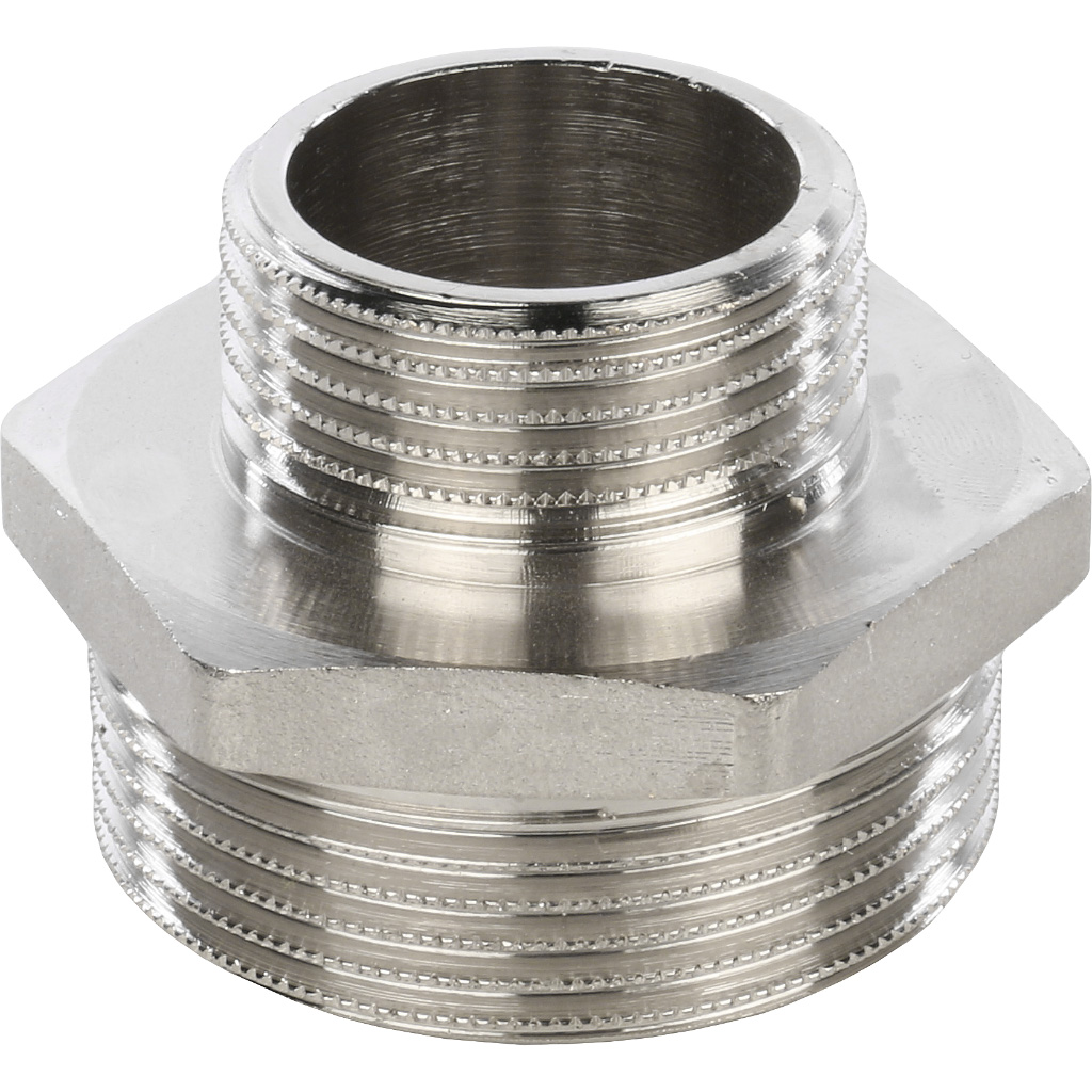 

STOUT Ниппель переходной НН 1 1/2" x 1" никелированный