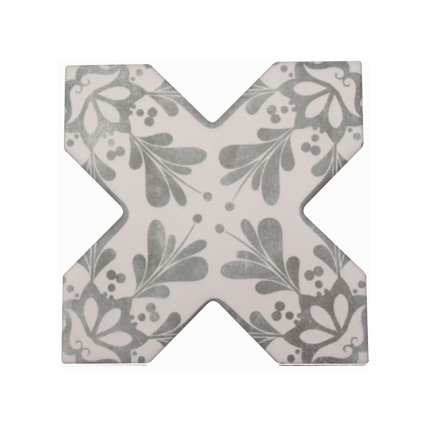 

Керамическая плитка Cevica Becolors Cross Dec. Stencil Grey декор 13,25x13,25