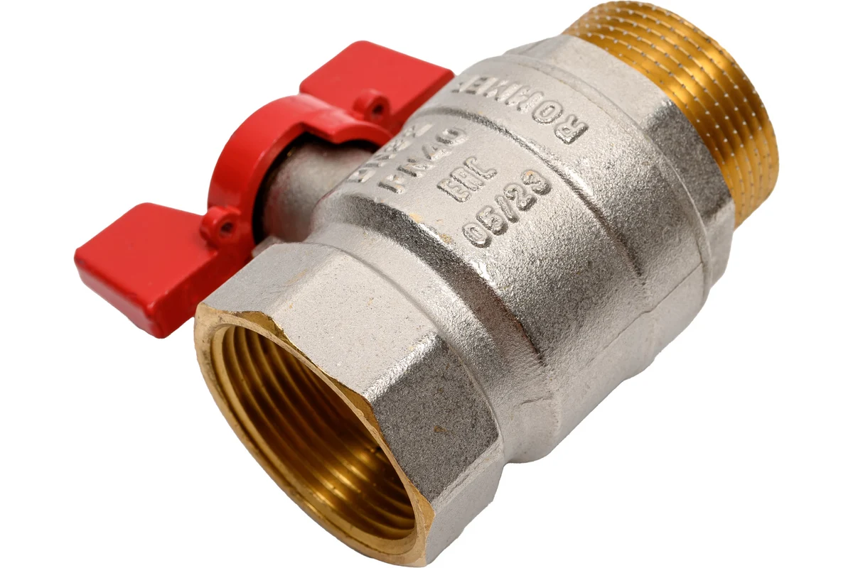 Rommer шаровой кран 1 1/4" ВН/НР, ручка бабочка RBV-0004-0210232