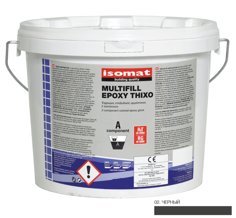 

Затирка Isomat Multifill-Epoxy Thixo 02 Черный 3кг